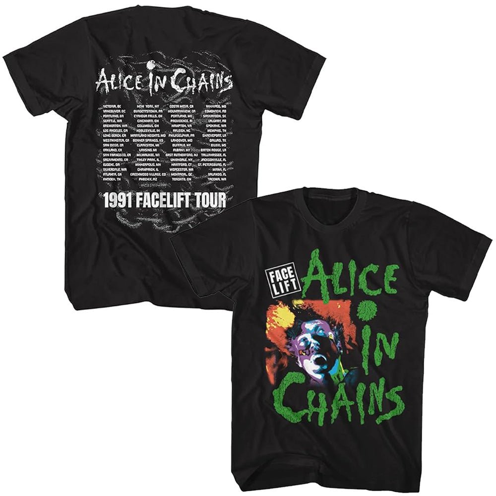 ALICE IN CHAINS アリスインチェインズ (デビュー 35周年 ) - FACELIFT TOUR '91 / バックプリントあり / Tシャツ / メンズ - PGS